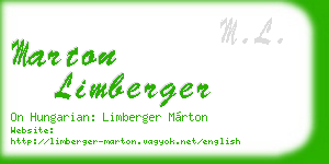 marton limberger business card